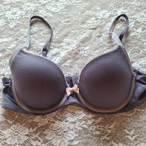 VS Body by Victoria Lined Demi Bra Gray and Pink 32C